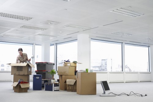 Business stock stored using mobile self storage in Westbrompton