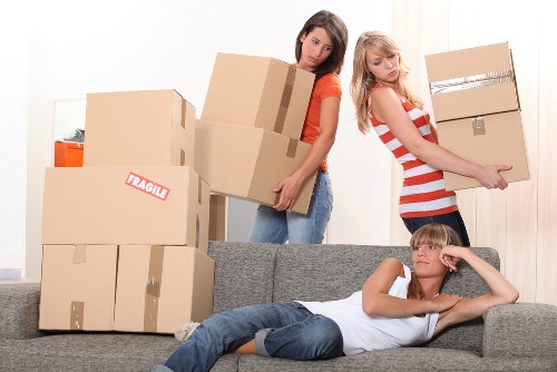 Careful packing materials used for fragile items during Westbrompton removals