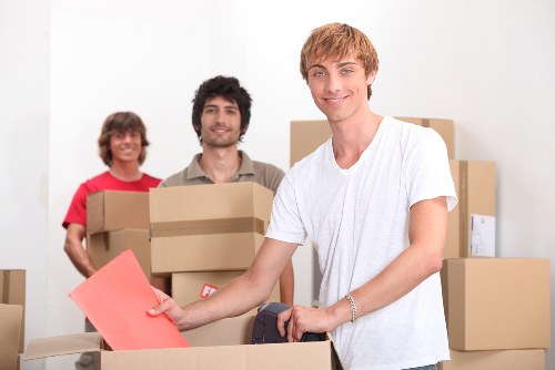 Careful loading of household belongings for a small move