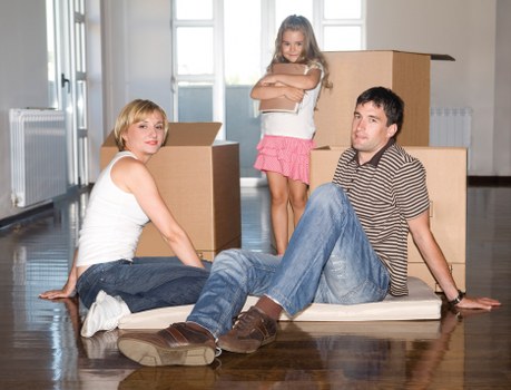 Packing supplies and labelled boxes used for a property move in Westbrompton